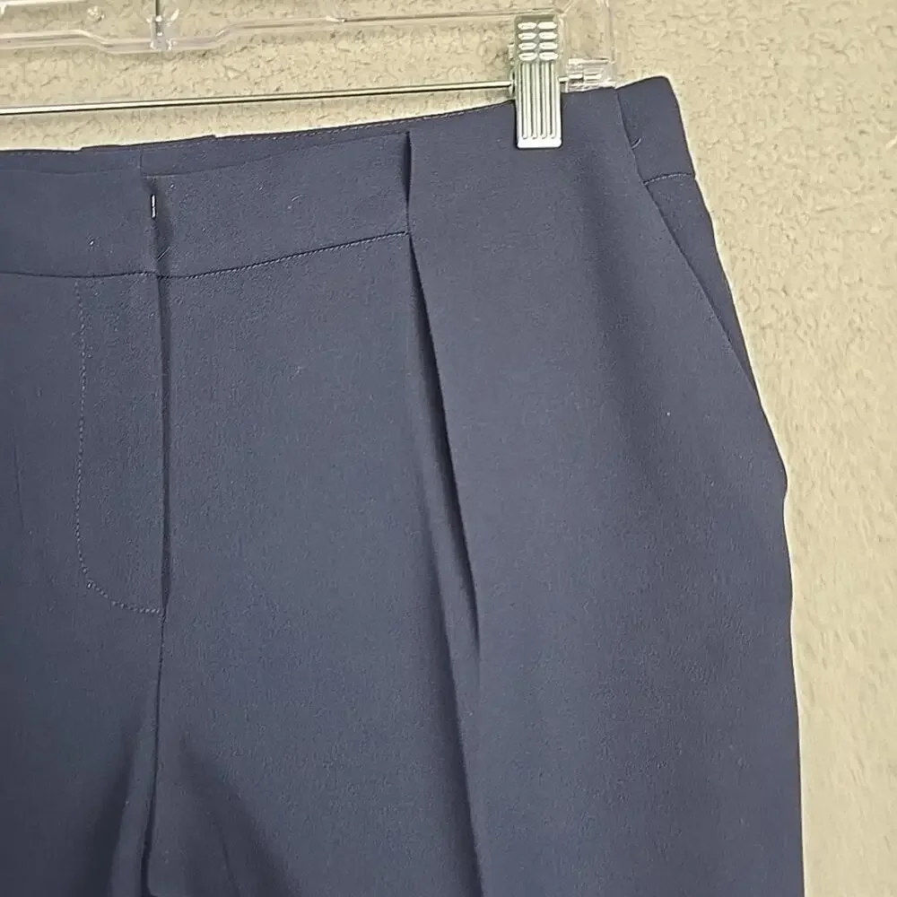 MANGO MNG Women's Suit Pants Size 6 Navy Blue with pocket - Picture 5 of 9